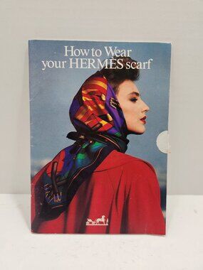 Vintage 1986 HERMES Paris "How To Wear Your Hermes Scarf" Booklet Catalog Mailer